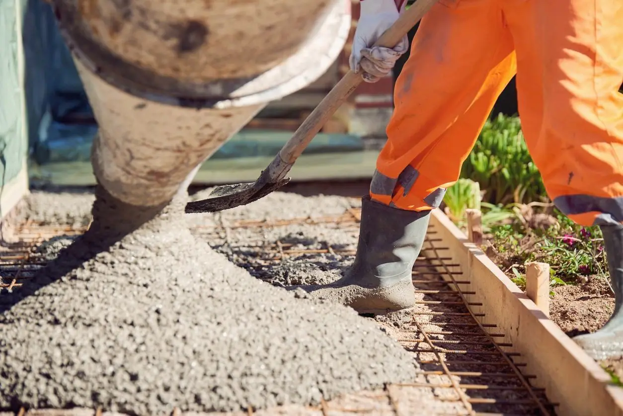 closeup shot of a cement mixture